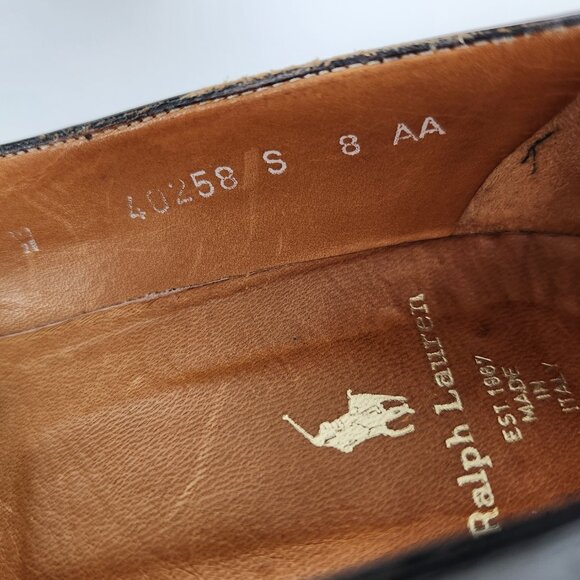 Ralph Lauren Pumps Leather Low Heel Size 8 AA - Picture 12 of 15